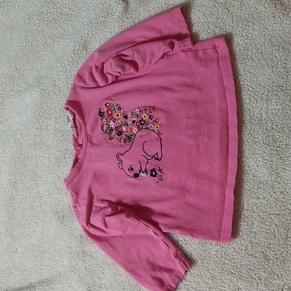 2/$15 Beebay Embroidered Baby Girl Squirrel Shirt Size 6-9 Months